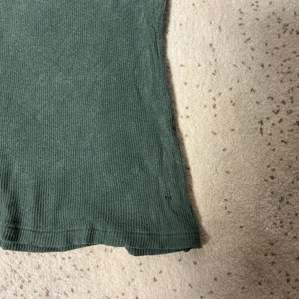 Y2K Abercrombie & Fitch Green Ribbed Beaded Scoop‎ Neck Tank Top Womens M - Picture 6 of 6